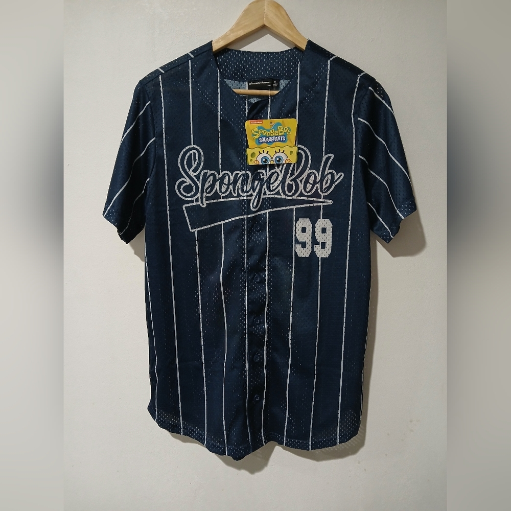 Nickelodeon Spongebob Squarepants Graphics Baseball Jersey Unisex Size: S